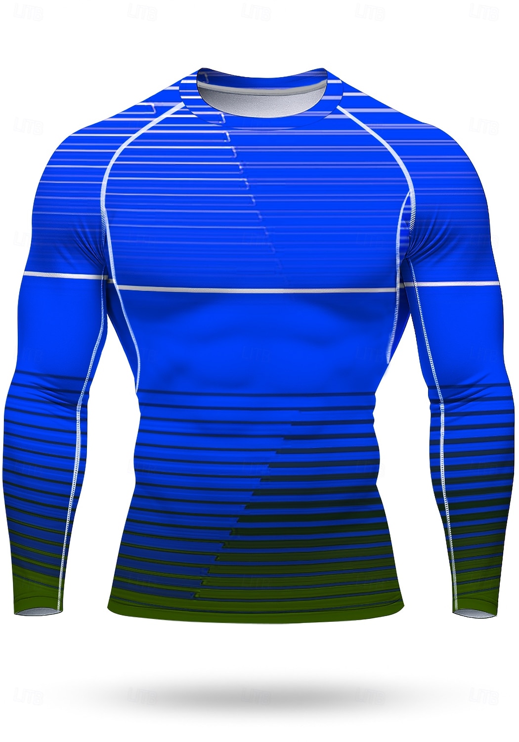 Муж. Футболка для бега Спортивная рубашка Фитнес-рубашка Рубашка тренировки Беговой верх Длинный рукав Футболка Футболка Лето Весна Осень Зима Геометрический принт UPF 50 Устойчивость к УФ УПФ 50 2026 - $18.99 –P7