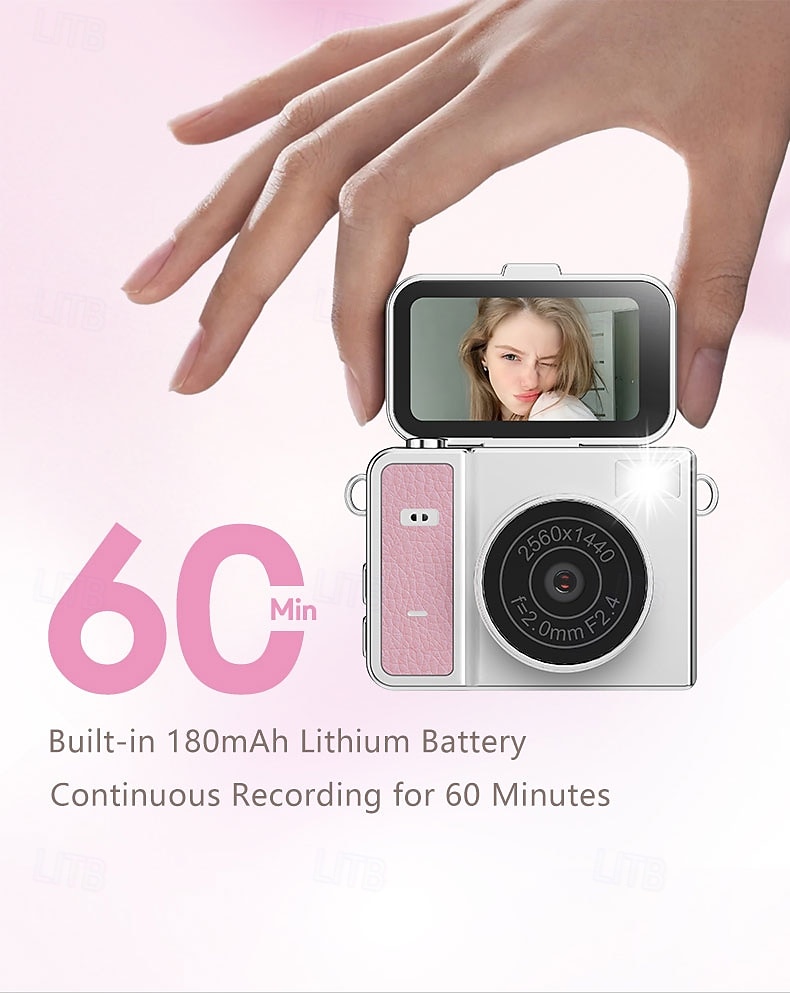 New S162 Retro Mini Digital CCD Camera with Flip Screen for Campus Students, Mini Camera with HD Recording 2026 - $44.99 –P8