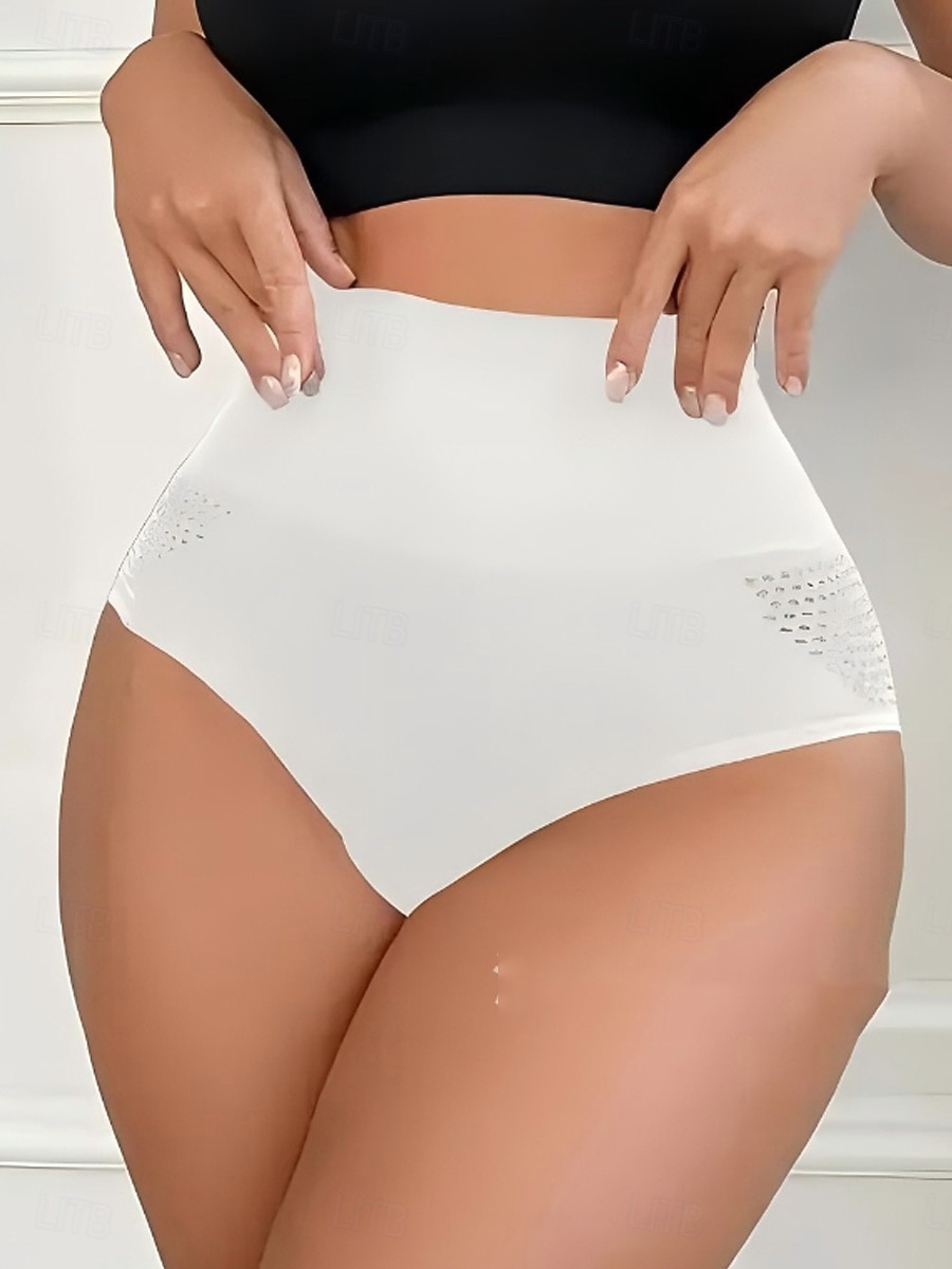 Women's Waist Trainer Active Fashion Pure Color Seamless Boy Leg Daily Vacation Street Black White Beige Summer Spring Tailored Fit 2026 - $11.49 –P4