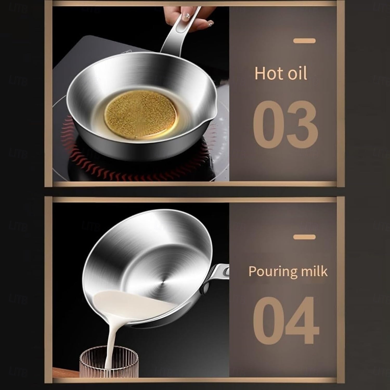 316 Stainless Steel Mini Egg Pan with Pour Spout, Small Omelet Skillet for Butter and Sauces, Compatible with Gas and Induction Stoves, Hand Wash Only 2026 - $27.99 –P9