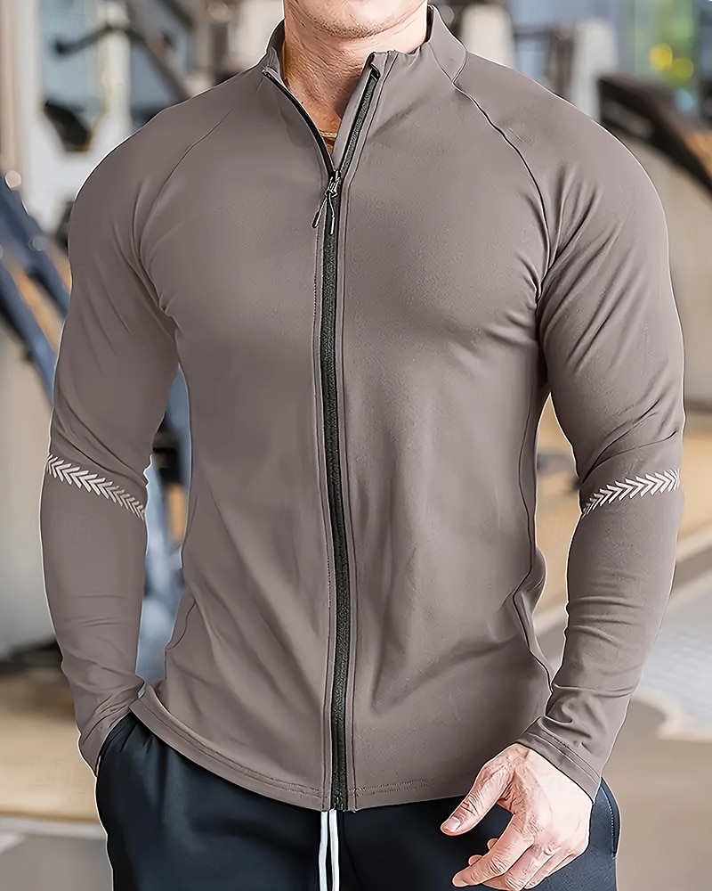 Pánské Jednobarevné Koşu Tişörtü Stahovací tričko Jaro Podzim Zapni Dlouhý rukáv Rychleschnoucí Komprese Odvod vlhkosti Cvičení v tělocvičně Aktivní trénink Cvičení Černá Bílá Šedá sportovní oblečení 2026 - $30.99 –P2