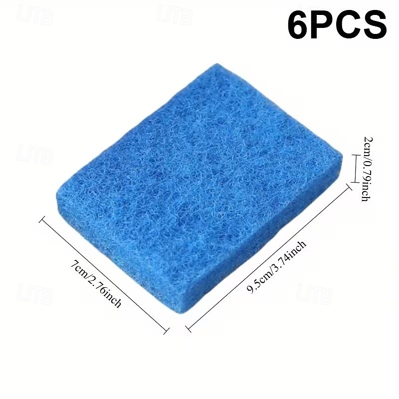 6 darabos grilltisztító szivacs karcmentes kaparóval, hőálló grilltisztító gáz- és faszénhez &sütőrácsok, csúszásmentes ergonomikus fogantyú 2026 - $10.49 –P4