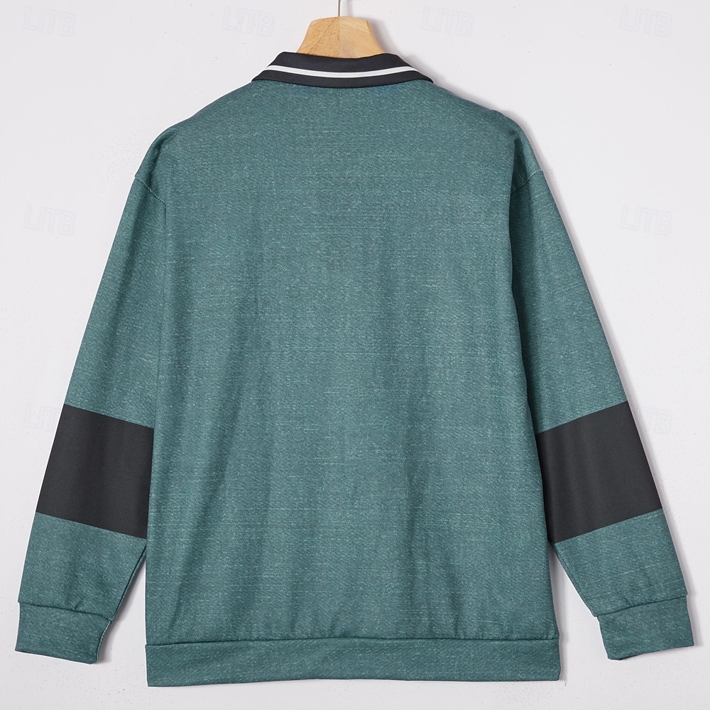בגדי ריקוד גברים פסים Pullover רוגבי פולו חולצות פולו רוגבי שרוול ארוך חולצות פולו קולר וינטאג' יום יומי בָּחוּץ רחוב לבוש ליום הדפסת תלת מימד כפתורים אביב סתיו חורף פול בורדו שחור 2026 - $24.99 –P8