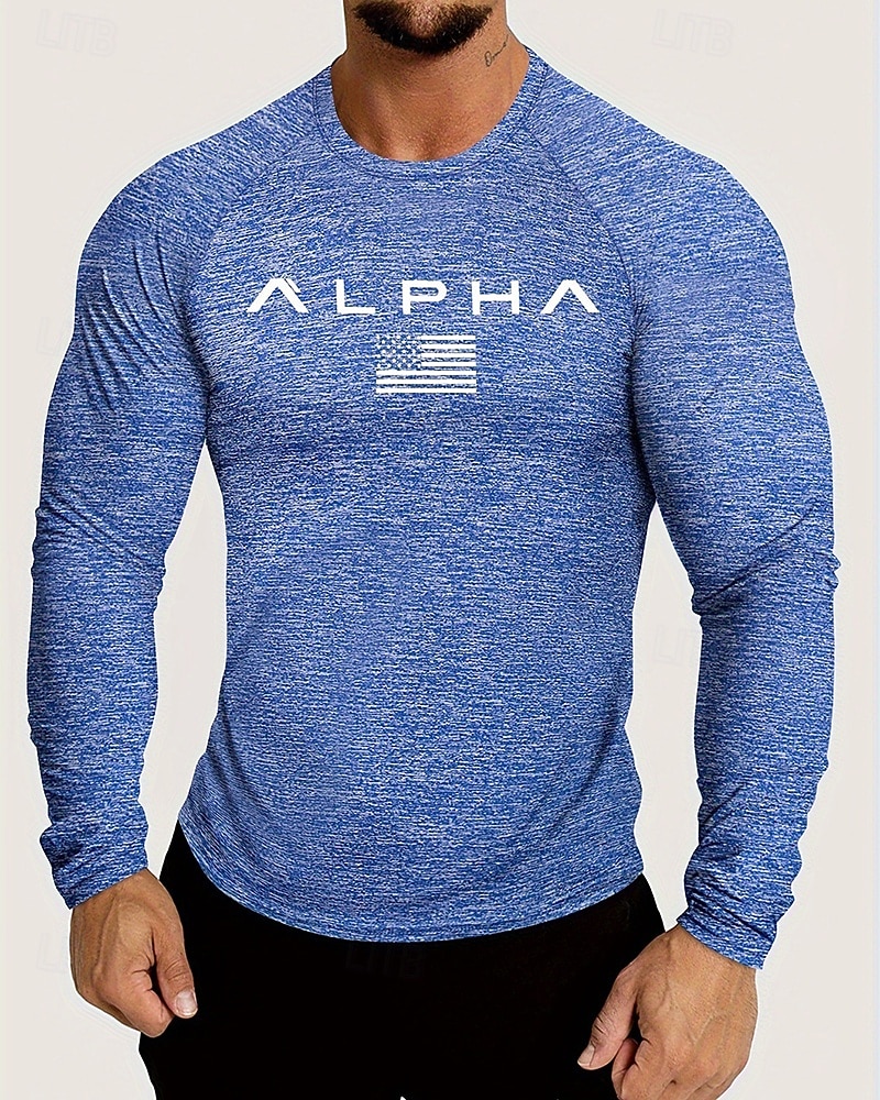 Homme 250e anniversaire de l'Amérique Jour de l'Indépendance Lettre T-shirt de course T-shirt de compression Printemps Automne manche longue Séchage Rapide Compression Évacuation de l'Humidité de 2026 ? $22.99 –P15