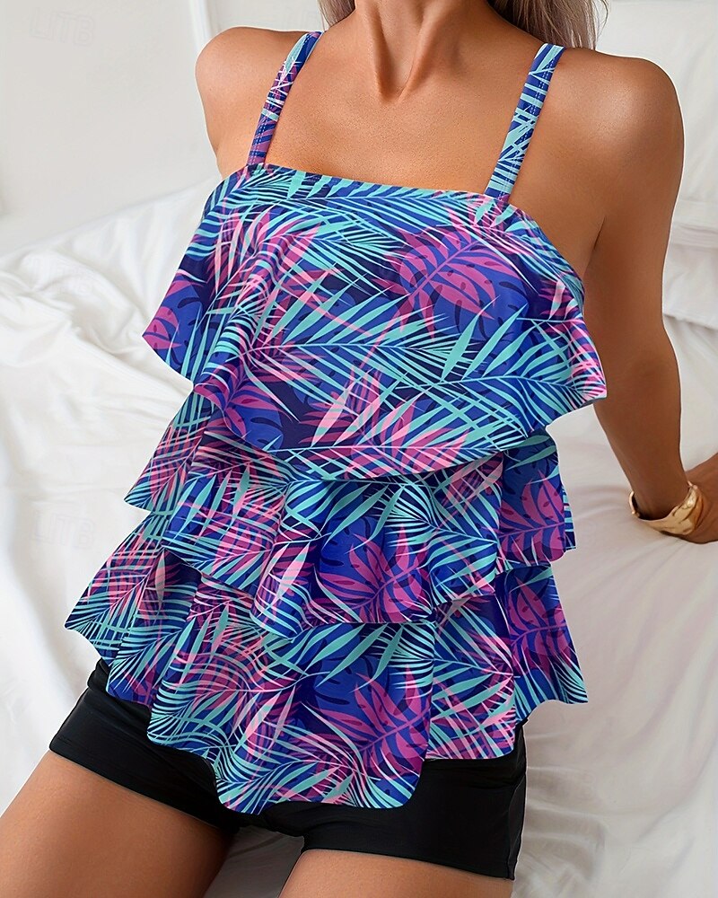 Per donna Standard Costume da bagno Tankini 2 pezzi Paisley Stampato Boyleg Asciugatura Rapida Elastico Senza Maniche Costume da Bagno Costume da bagno Surf Spiaggia Nuoto Estate del 2026 a $22.99 –P8