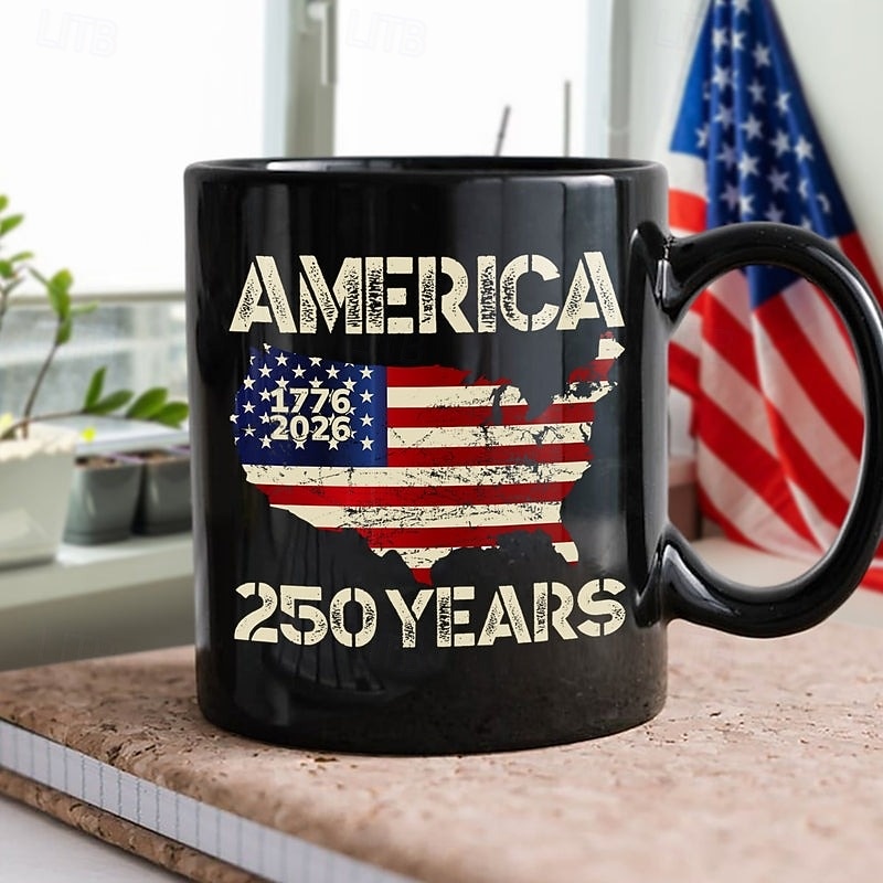 Taza del 250.º aniversario de Estados Unidos, regalo patriótico, taza de café de cerámica del semiquincentenario, 1776-2026, Estados Unidos 250, Día de la Independencia, regalo del 4 de julio para 2026 - $16.99 –P3