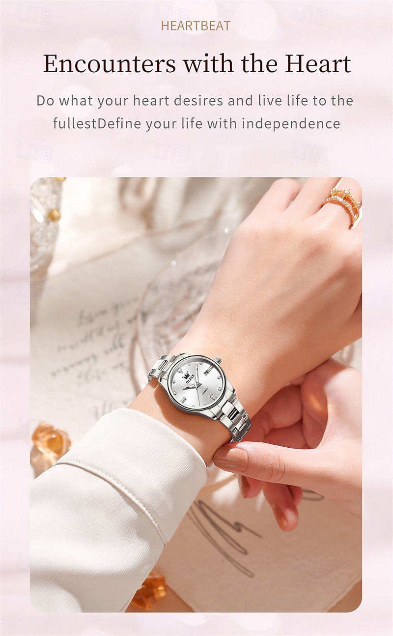 Mother's Day Gift New Olevs Brand Ladies' Business Watch With Night Light Calendar And Day/Night Display Quartz Movement Stylish Water-Resistant Sporty Ladies' Wristwatch. 2026 - $33.99 –P18