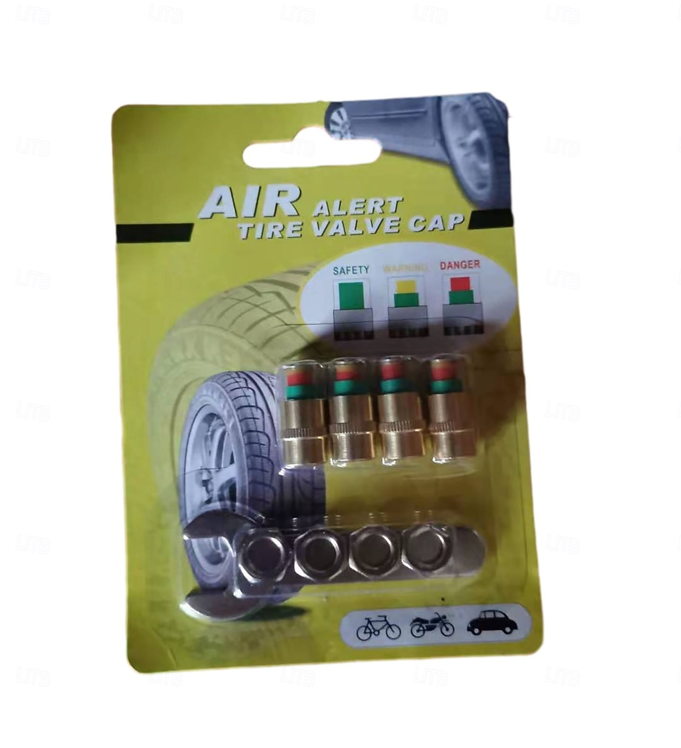 4 db gumiabroncsnyomás-ellenőrző szelepszár-sapka, 2,4 bar 36 psi autó gumiabroncsnyomás-ellenőrző érzékelő kijelző 3 színű szemriasztással, univerzális szelepszár-sapkák autókhoz 2026 - $9.99 –P14