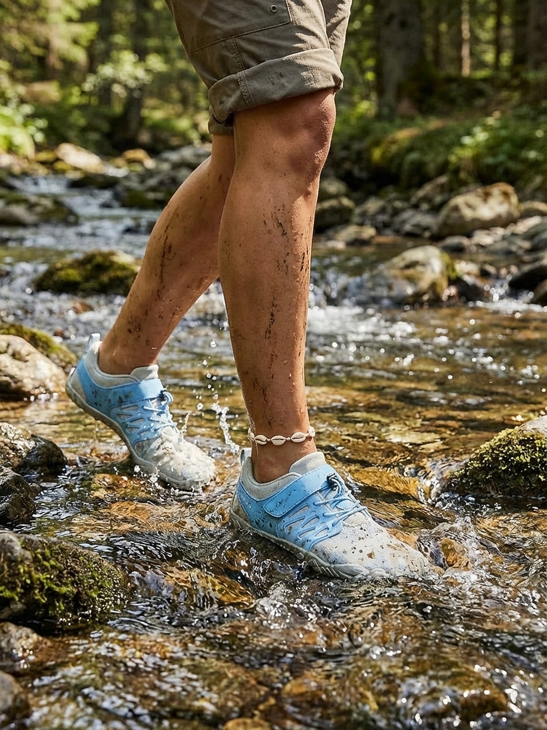 scarpe da acqua sportive blu da donna con allacciatura a sgancio rapido – scarpe da ginnastica leggere e drenanti, suola antiscivolo ammortizzata per spiaggia, snorkeling, kayak, piscina, viaggi in crociera e attività estive all'aperto del 2026 a $32.99 –P11