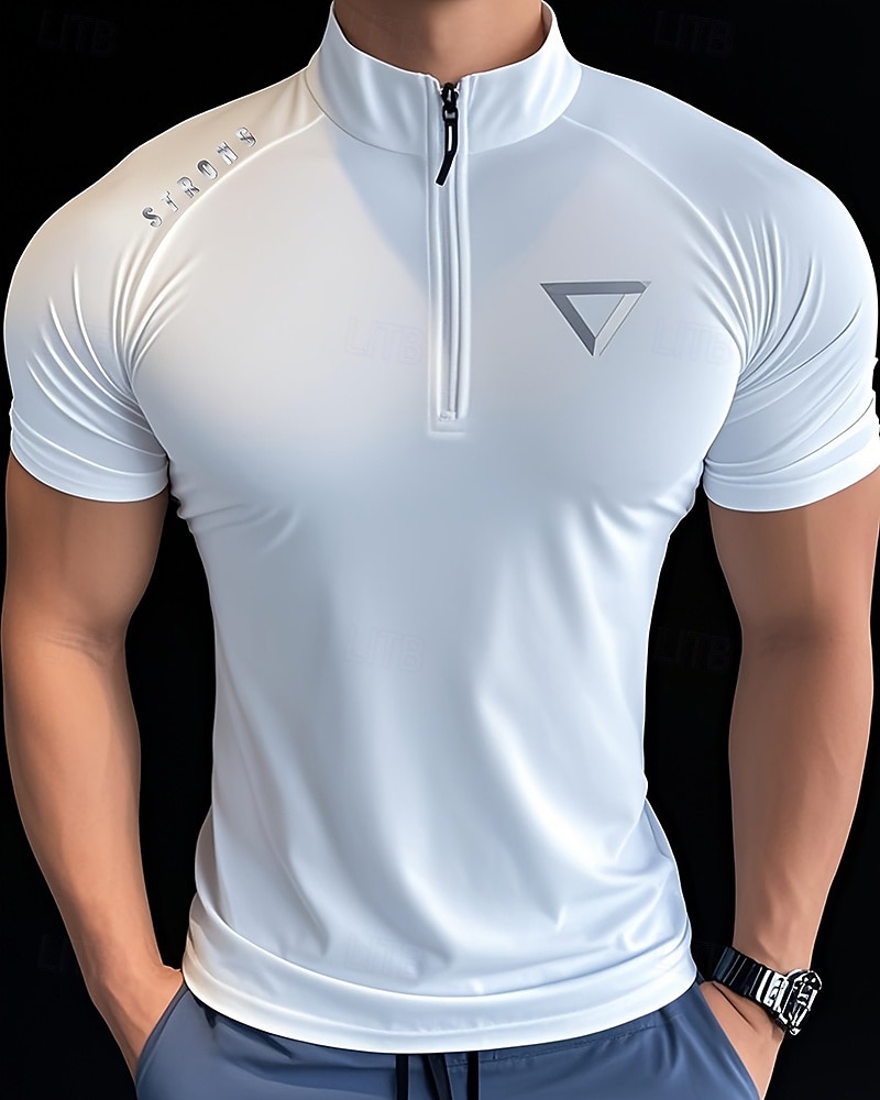 رجالي لون سادة تيشيرت للجري قميص ضاغط الصيف الربيع الخريف إحزم كم قصير سريع جاف ضغط رطوبة فتل تمرين نادي رياضي التدريب النشط ممارسه الرياضه أسود أبيض ملابس رياضية ألبسة رياضية 2026 - $27.99 –P1