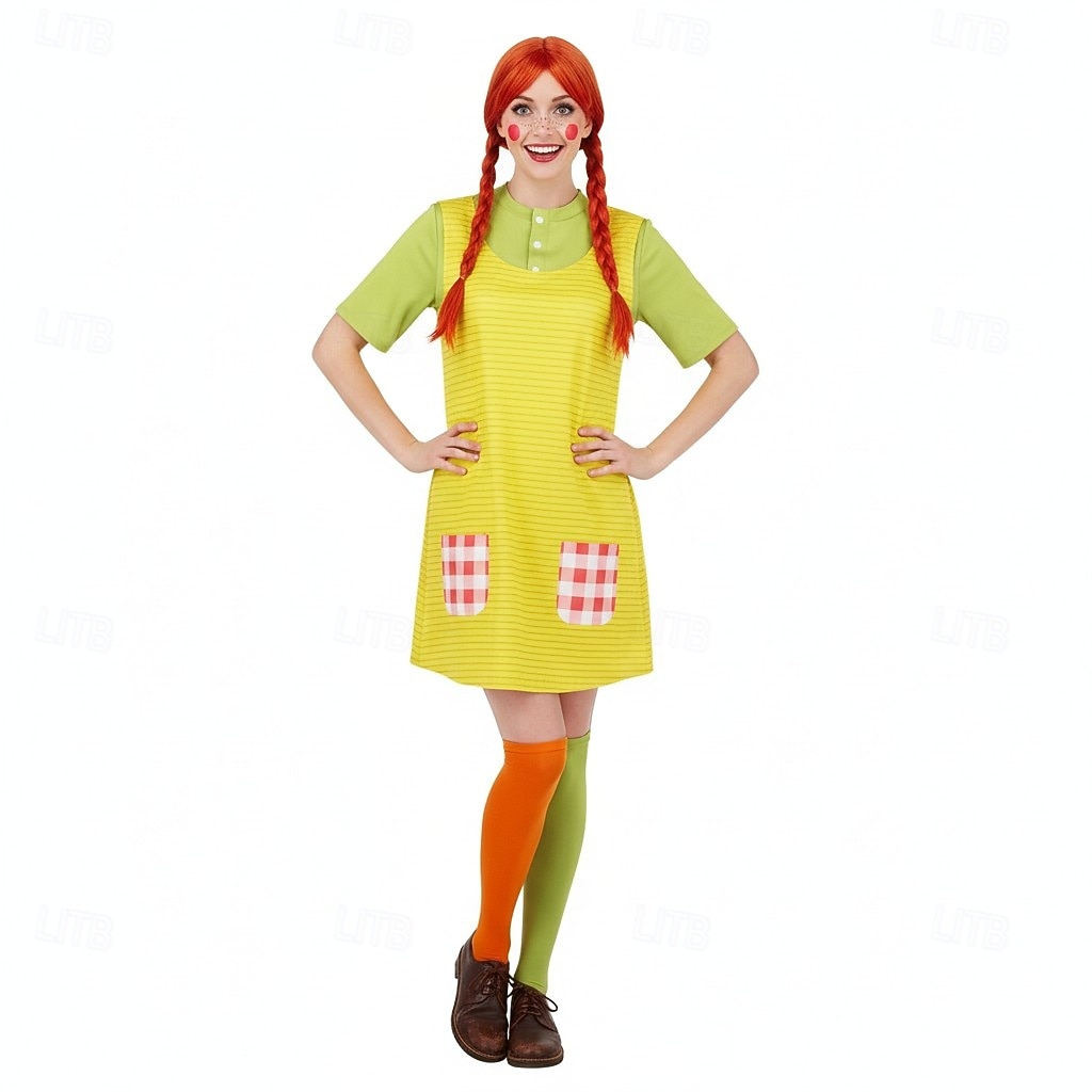 Karneval 2026 Kleid Ausgefallene Kostüme Lustiges rothaariges Mädchen Cosplay Erwachsene Damen Halloween Karneval Party Verkleiden 2026 - $49.99 –P9