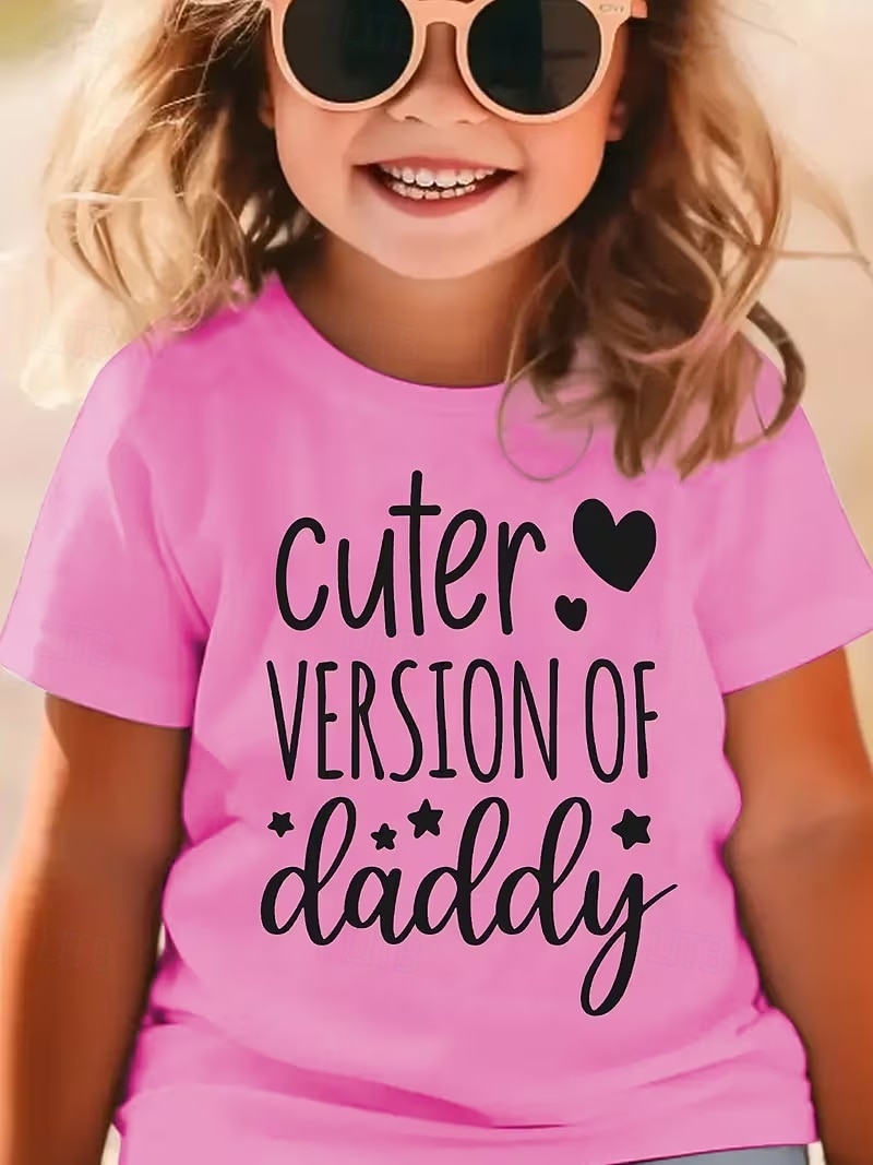 Fille 3D Graphique Lettre T-shirt Manche Courte Impression 3D Été Printemps Sports Mode Streetwear Enfants 4-12 ans Col Rond Occasionnel Quotidien Extérieur Coupe régulière de 2026 ? $14.99 –P5