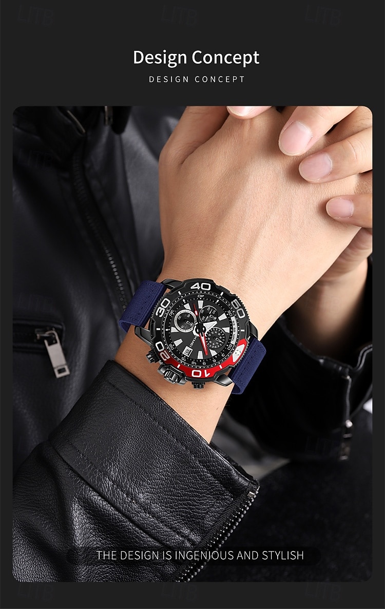 SKMEI Men Quartz Watch Sports Fashion Casual Business Stopwatch Calendar Waterproof Decoration Nylon Watch 2026 - $39.99 –P2