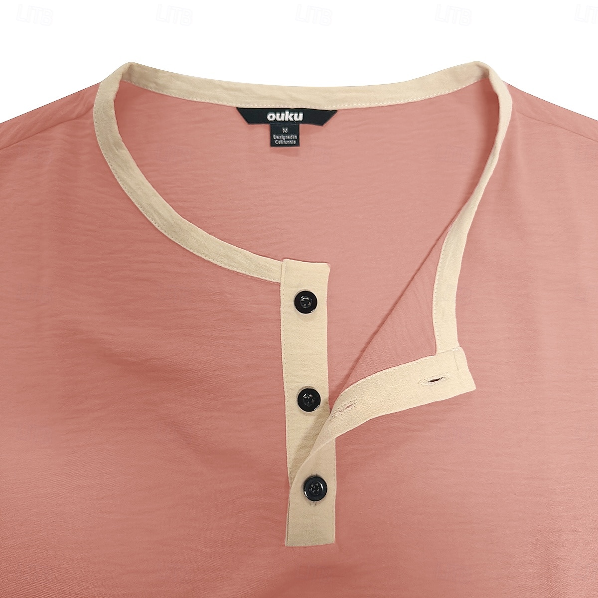 Heren T-shirt Henley-shirt T-shirts Shirt met korte mouwen Korte mouw Henley Zomer Lente Lente zomer Kleurenblok Effen Modieus Ontwerper Basic Zak Vakantie Straat Uitgaan Zwart Blauw Blozend Roze Top 2026 - $21.99 –P2