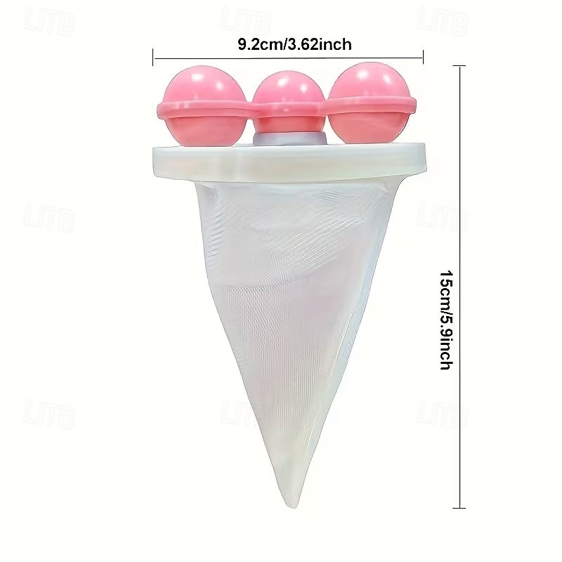 Lot de 3 filtres à peluches pour lave-linge, maille conique améliorée avec filtration 2 fois supérieure, collecteur de peluches réutilisable pour poils d'animaux &peluches, compatible avec l'avant de 2026 ? $12.99 –P2