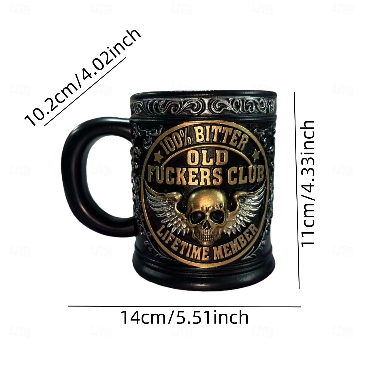 Taza de miembro vitalicio del Old F*ckers Club, taza de café de cerámica de 10 oz con diseño de esqueleto vintage, artículos para beber con humor atrevido para uso diario, regalo de broma para 2026 - $25.99 –P12