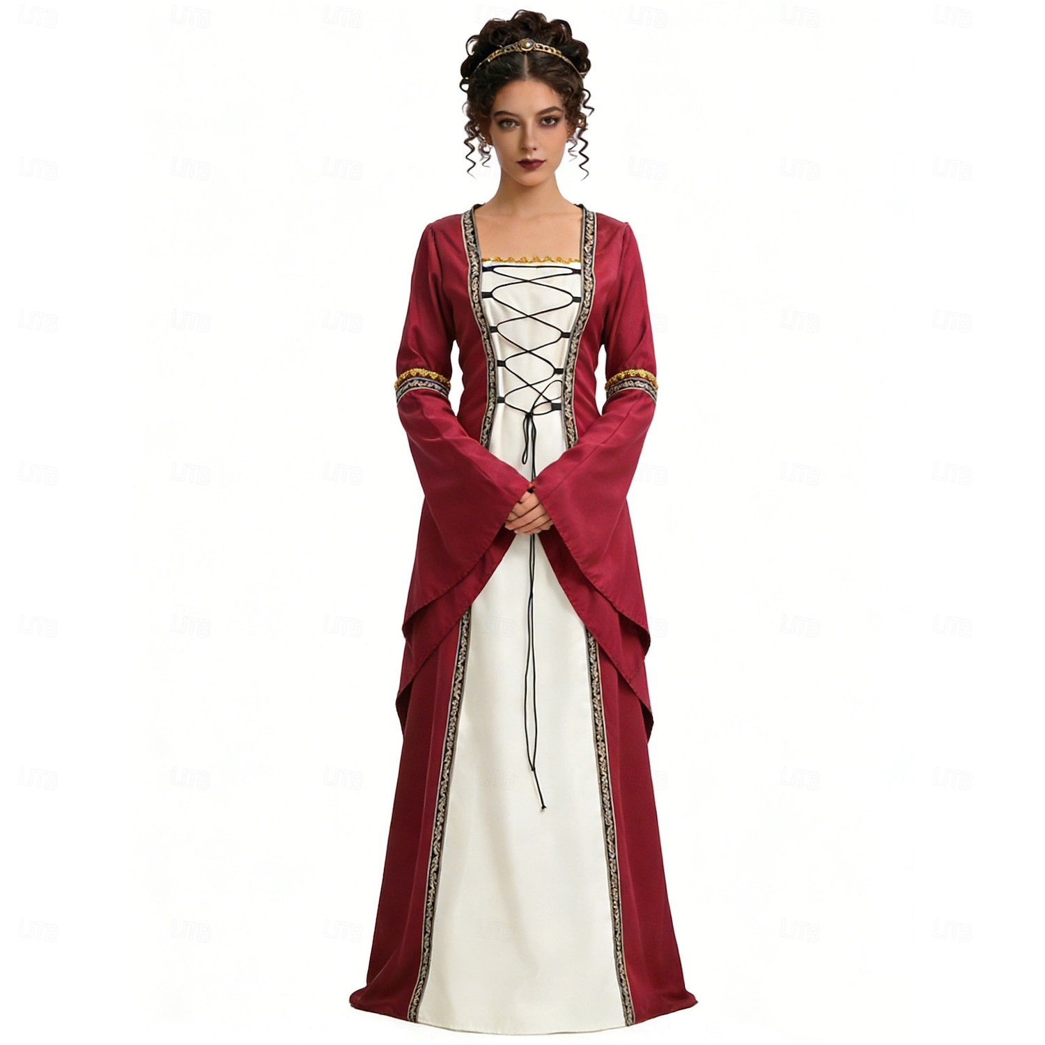 Středověké Renesanční Šaty Pláštěnka Dámské šaty Čerodějnice Šlechtic Královský oděv Maškarní kostým Dámské Keltské Fantazie předvečer Všech svatých Karneval Výkon LARP Ren Faire Dospělé Šaty 2026 - $63.99 –P17