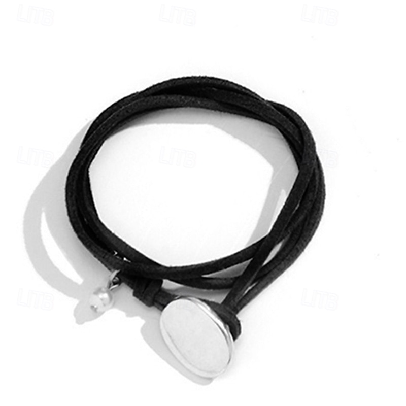 Retro Mode Modieus Gepersonaliseerde Bohémien Leder Armband sieraden Zwart / Bruin Voor Dagelijks Lahja Feestdagen 2026 - $11.49 –P5