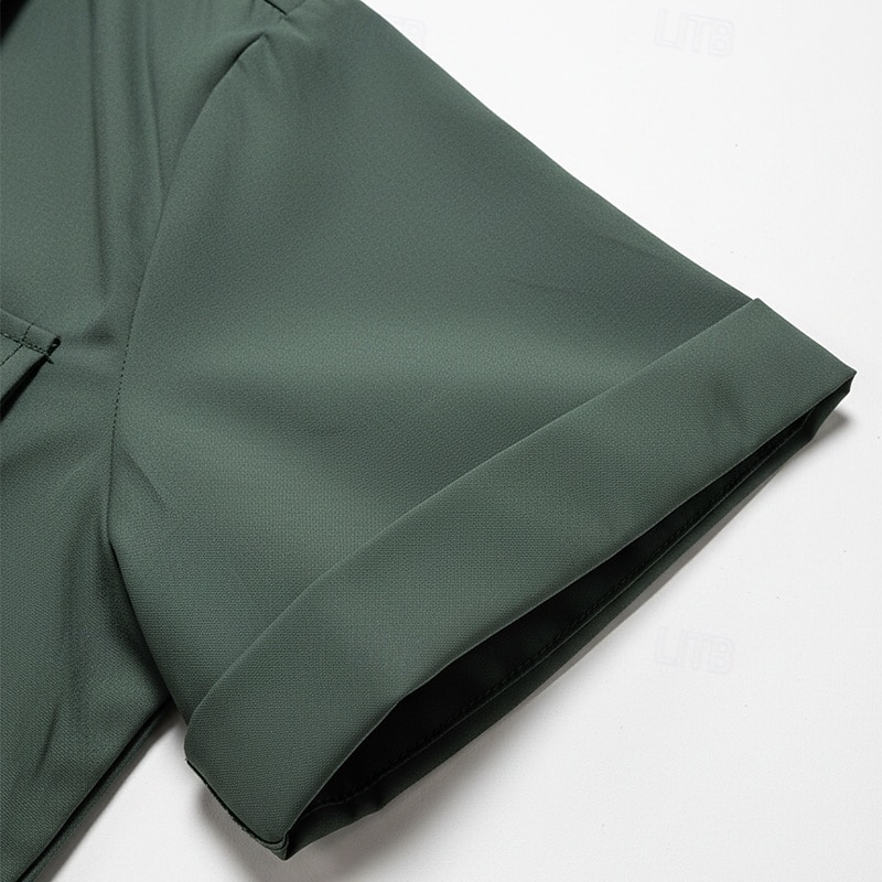 Damen Sommerhemd Kleidhemd Bluse Tasche Knöpfe Elegant Vintage Stilvoll Kurzarm Umlegekragen Normale Oberteile Täglich Arbeit Grün Sommer Frühling 2026 - $27.99 –P4
