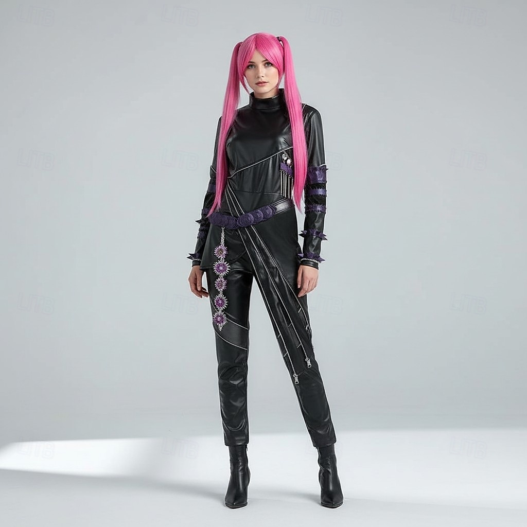 Kpop Inspired Korean Idol Inspired Pop Star Costume Fancy Dress Virtual Idol for Girls' Kid's Adults' Halloween Carnival Performance Comic Con Anime Expo 2026 - CAD $190.99 –P13