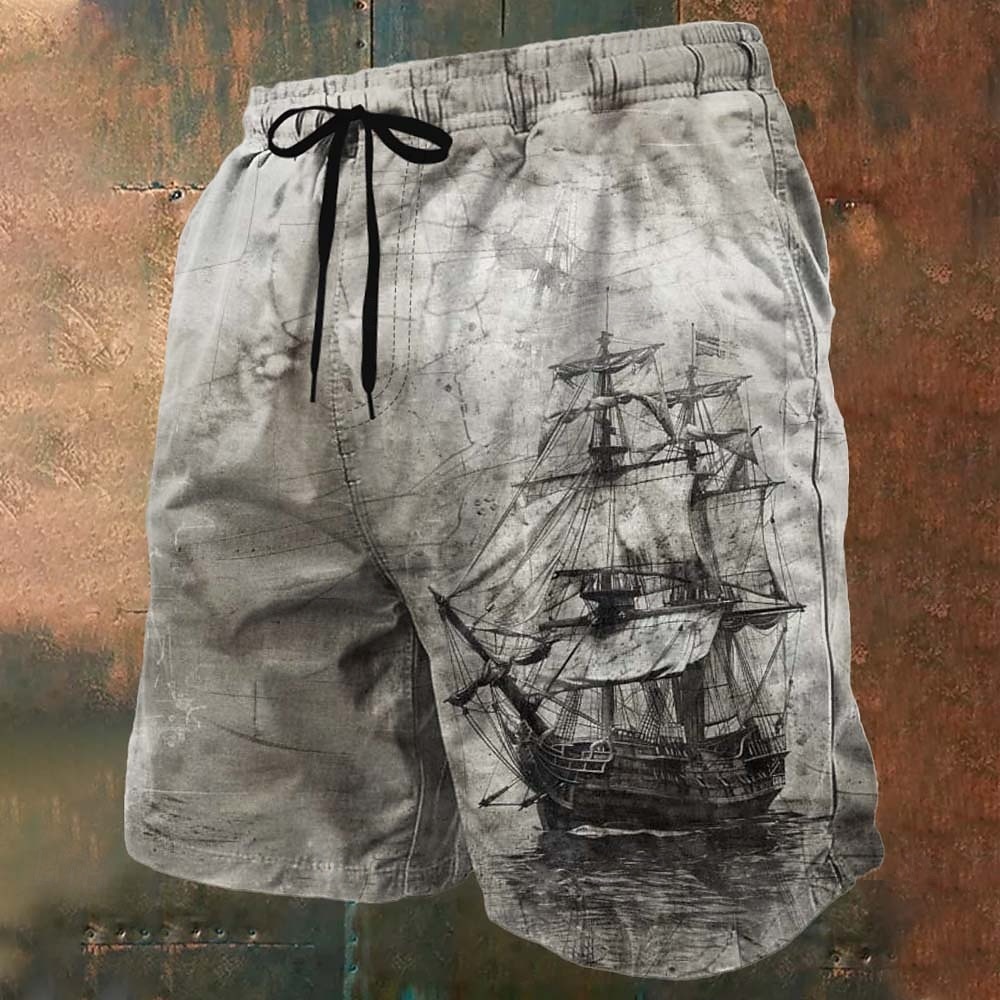 Per uomo Nautico Barca a vela Trama grunge Costumi da bagno Pantaloncini da mare Pantaloncini da Surf Misura del girovita medio Retrò Vintage All'aperto Vacanza Abbigliamento Quotidiano Tasche del 2026 a $20.99 –P4