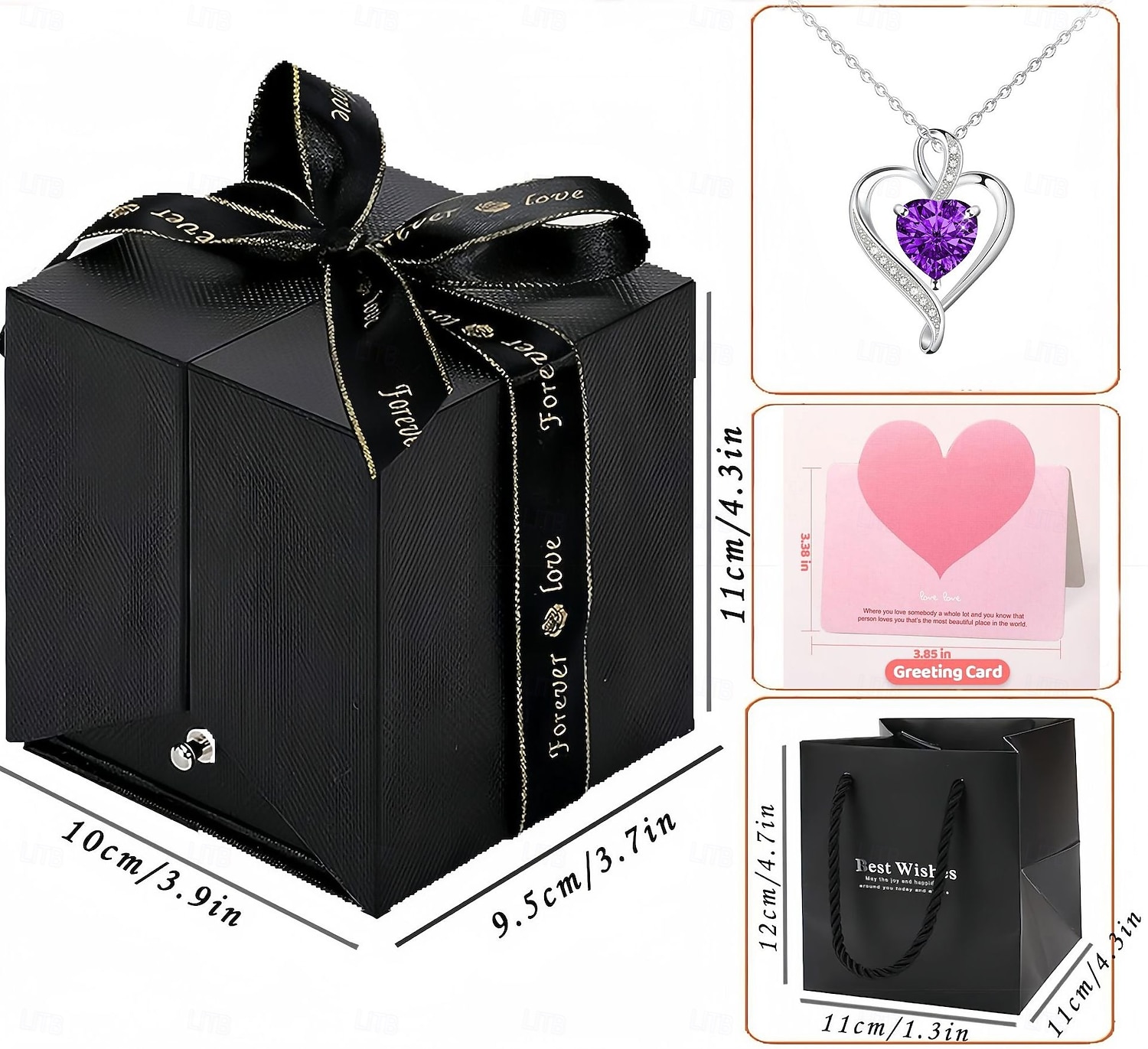 Preserved Flowers Gift for Mom from Son or Daughter, Incl 4 Rose and Heart Necklace, Ideal Gifts Birthday, Mother's Day, Valentine's Day, Christmas for Grandma for Her, Women, Wife 2026 - $19.49 –P4