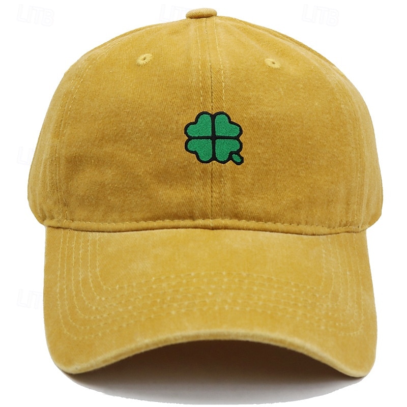 Unisex Cappellino da Baseball Blu chiaro Esercito verde Cotone Ricamato Protezione UV Clover Casual Quotidiano Casual Festa di San Patrizio Casuale Quotidiano San Patrizio Tinta unica Quadrifoglio del 2026 a $9.49 –P18