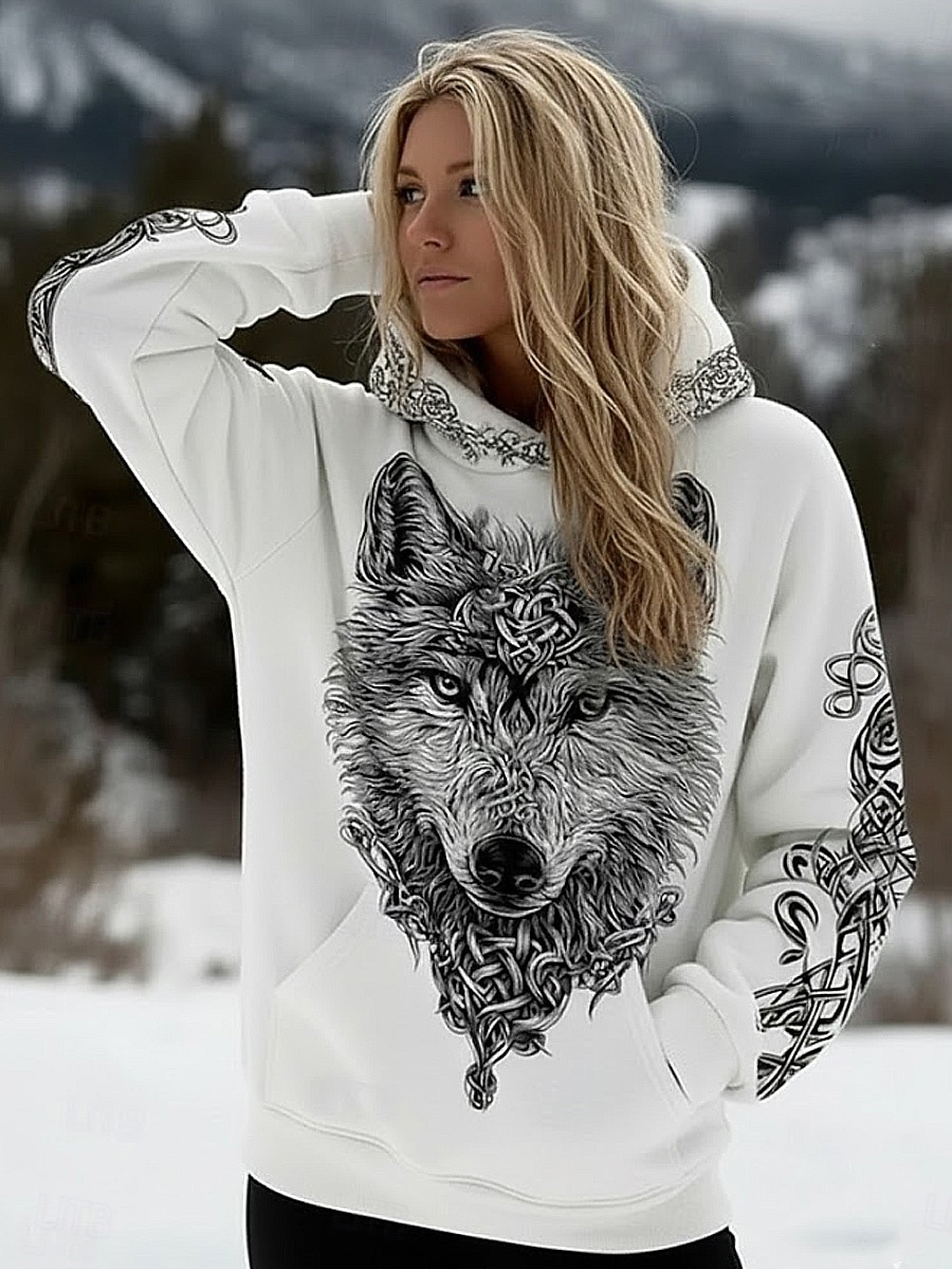 Per donna Felpa con cappuccio Patchwork Stampato Tasca Frontale Grafico Animale Geometrico Vintage Casual Boho Manica Lunga Con Cappuccio Top Regolari Casuale Streetwear Abbigliamento Quotidiano del 2026 a $32.99 –P2