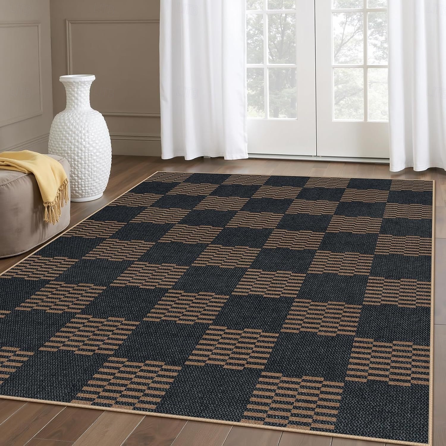 Outdoor Patio Rug, Washable Easy Jute Rugs for Entryway Indoor Outdoor Living Room Carpet, Farmhouse Non Slip Door Mat for Backyard Bedroom, Diamond 2026 - $27.99 –P1