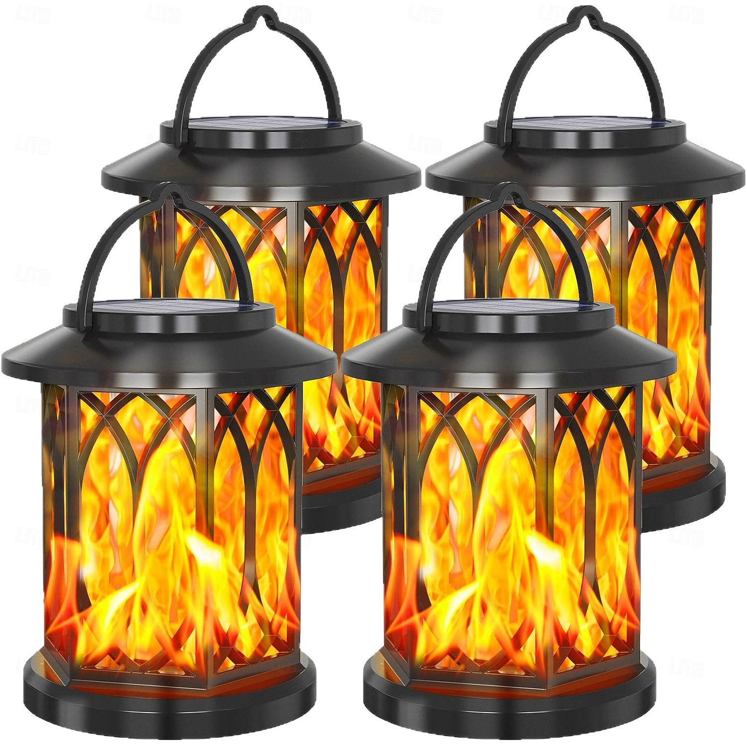 Уличный солнечный светильник для двора, 20 светодиодов, плафон, полый светильник, водонепроницаемый, настенный светильник, украшение для сада, балкона, газона, праздника, кемпинга, вечеринки. 2026 - $32.99 –P7