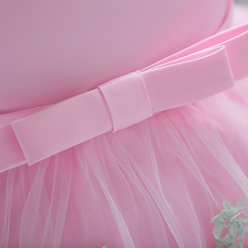 Bambini Ragazze Vestito da Festa Tinta unica Senza Maniche Compleanno festa di Natale Ricamato Principessa Dolce Poliestere Midi Vestito da Festa Estate Primavera 4-12 Anni Giallo Rosa Azzurro cielo del 2026 a $33.99 –P6
