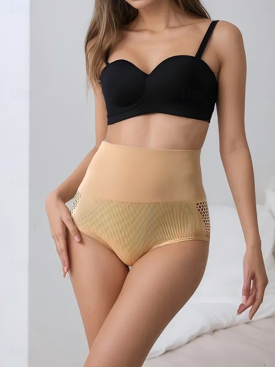 Women's Waist Trainer Active Fashion Pure Color Seamless Boy Leg Daily Vacation Street Black White Beige Summer Spring Tailored Fit 2026 - $11.49 –P7