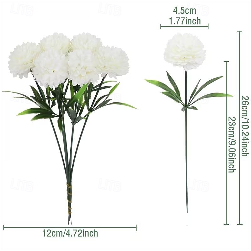 18 Bunches Multicolor Realistic Artificial Chrysanthemum Flowers - Maintenance-Free Faux Floral Arrangement Bouquet in White Red Pink Yellow Green-Gray - Suitable for Home Wedding Party Table Centerpiece 2026 - $16.99 –P3