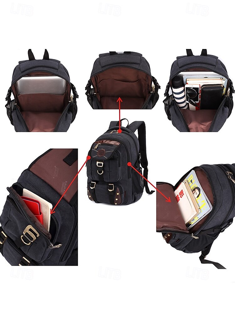 Rucsac bărbătesc din pânză, culori multiple, capacitate mare, perfect pentru activități în aer liber, școală și călătorii 2026 - $54.99 –P13