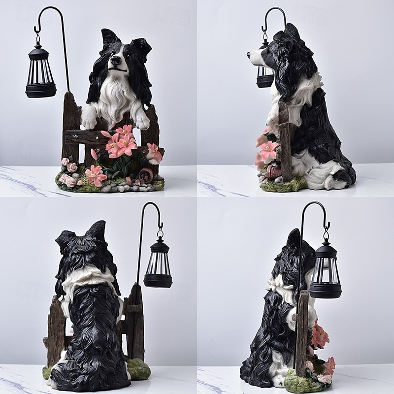 1 pezzo di luce solare impermeabile per esterni a forma di cane, decorazione per giardino, prato, vialetto, luce solare da giardino in resina a forma di cucciolo, illuminazione d'accento per del 2026 a $30.99 –P12