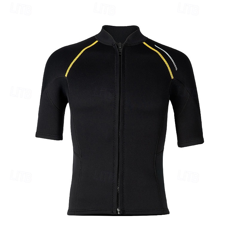 Pánské Střední 1,5mm neoprenový vrchní díl neoprenového obleku Termo overal na celé tělo Vrchní díl potápěčského obleku Blokování barev Termální Zahuštěný UV ochrana Krátký rukáv Plavky Vrchní část 2026 - $36.99 –P2