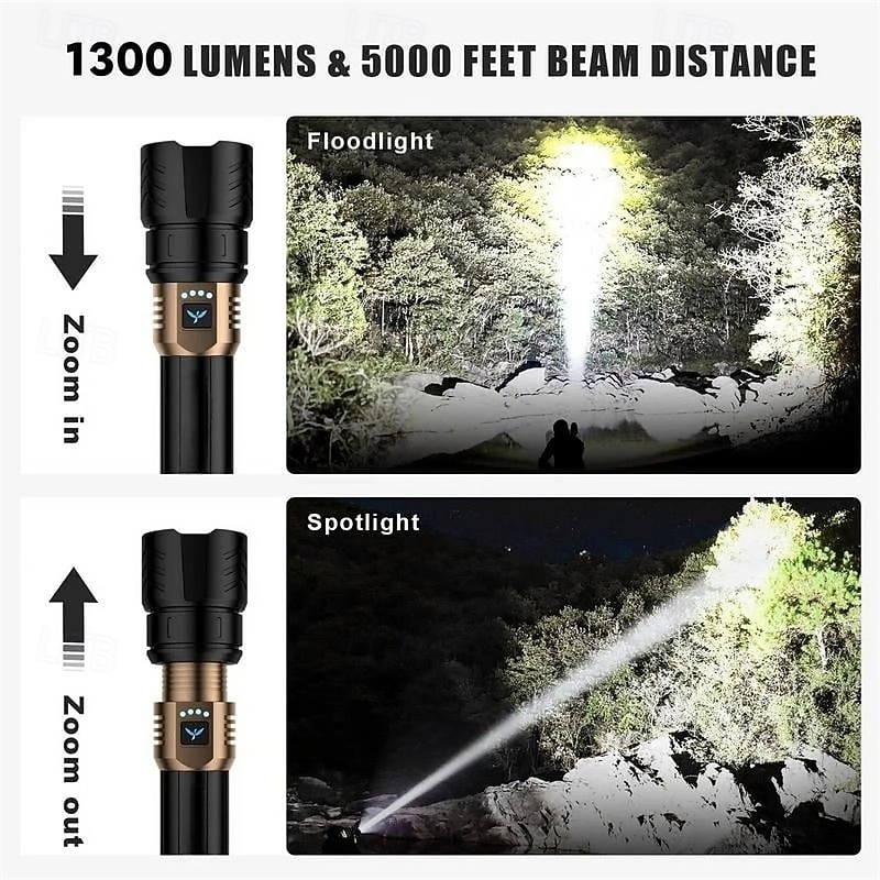 Lanterna recarregável de alto brilho e ultrabrilhante com lente de ignição, foco ajustável, quatro modos, ideal para camping, atividades ao ar livre, uso agrícola e aplicações domésticas. de 2026 por $66.99 –P7