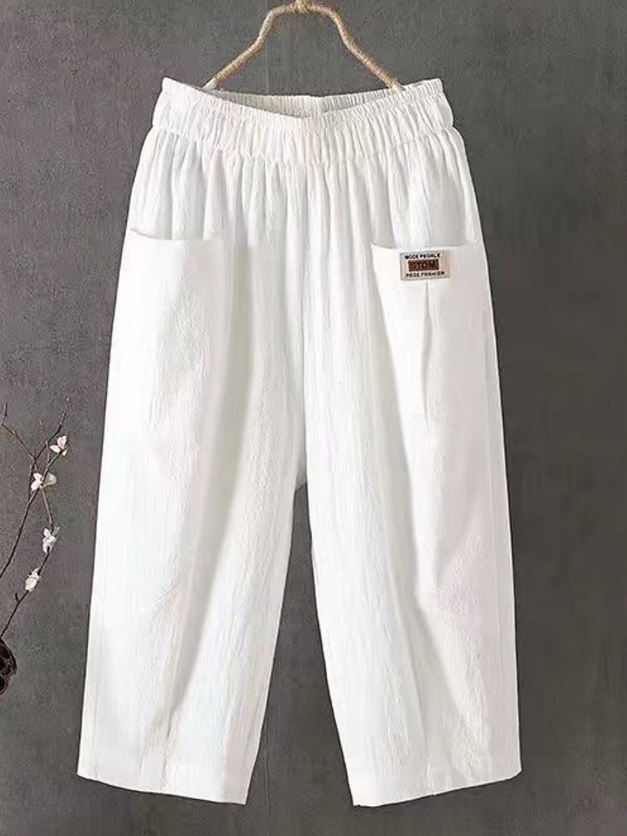 Per donna Pantaloni capri Pantaloncini Estivi Shorts da Spiaggia Pantaloncini larghi Vacanza Moda Streetwear Lunghezza al polpaccio Vita Alta Semplice Tasca Fascia Elastica Comodità Asciugatura del 2026 a $21.99 –P8