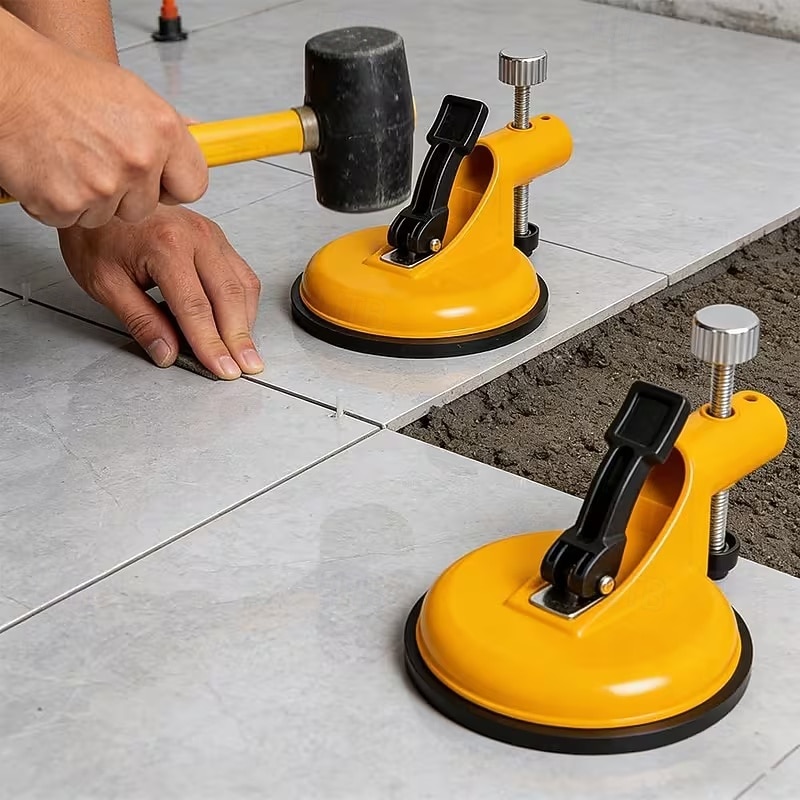 állítható magasságú beállító, padlórés-javító eszköz, professzionális, állítható vákuumszívó-hézag-pult szintező igazító szorító nagy teherbírású gumi tapadókorongokkal, hatékony padlóburkoló eszközök 2026 - $22.99 –P2