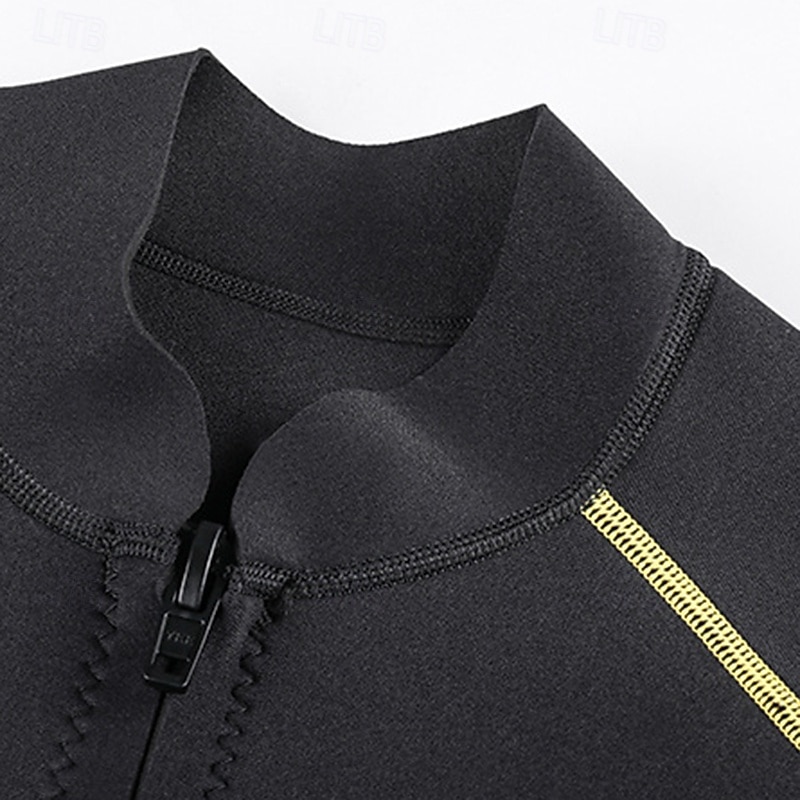 ZCCO Per uomo 1,5 mm Top sottomuta Tuta termica integrale Parte superiore della muta in neoprene da 1,5 mm Color-blocking Cerniera Frontale Termico Addensato Protezione UV Manica Lunga Costume da del 2026 a $49.99 –P5