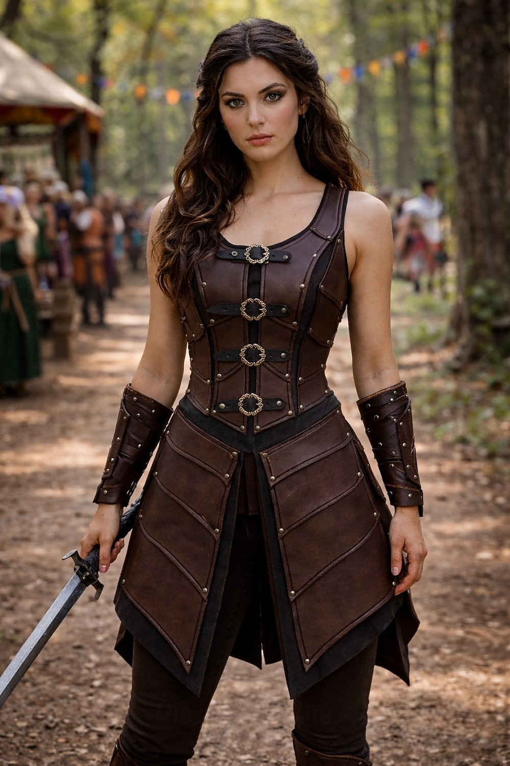 Středověké Renesanční Šaty Zbraně a výzbroj Kamizelka Válečník Shieldmaiden Barbar Maškarní kostým Dámské Viking Fantazie předvečer Všech svatých Karneval Výkon LARP Ren Faire Dospělé Šaty 2026 - $82.99 –P1