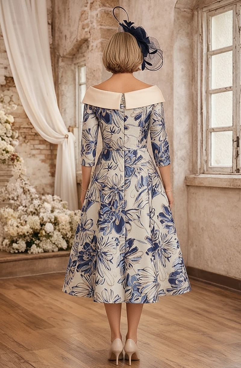 vintage mother of the bride dresses tea length Perfect Colors and Styles for of the or Mother of the Groom Open back Tea Length Dress Mother Of