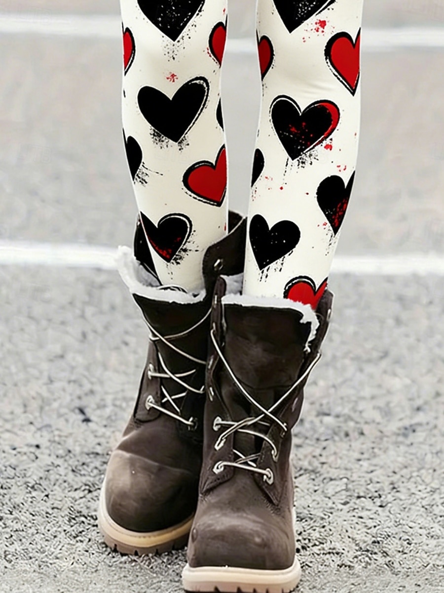 Femmes Leggings Leggings confortables Vacances Occasionnel Longueur complète Taille hautePantsSaint Valentin Cœur Graphique Impression Confort Confortable Élastique Occasionnel Quotidien Vacances de 2026 ? $21.99 –P3