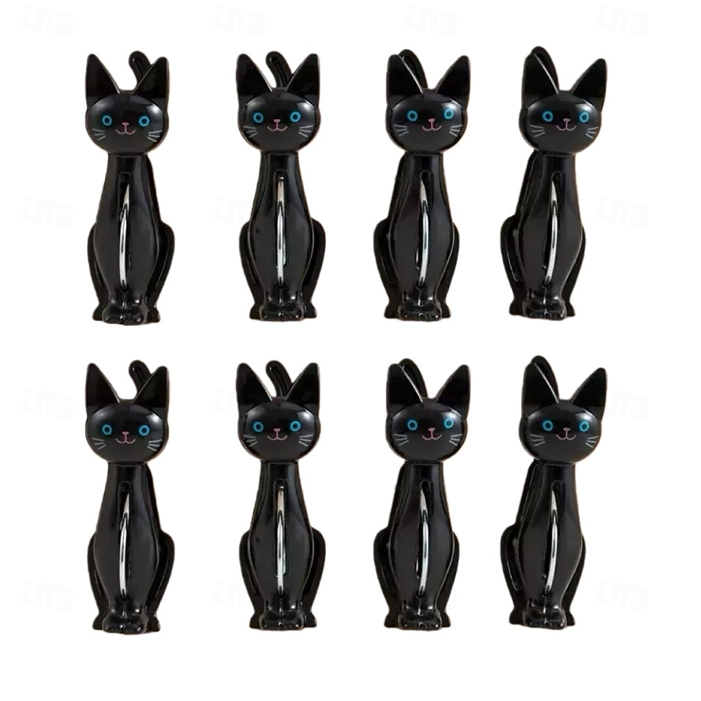 8 pinzas para la ropa con forma de gato, pinzas para almacenamiento de cocina, pinzas para papelería, pinzas para toallas de playa 2026 - $15.99 –P6