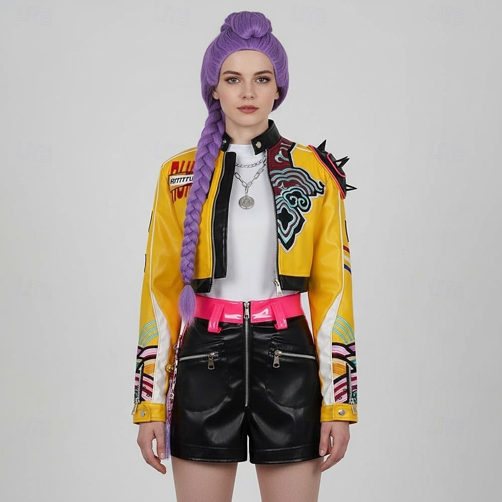 Kpop-inspiriert Von koreanischen Idolen inspiriert Idol Popstar Kostüm Festkleidung Virtuelles Idol for Damen Erwachsene Halloween Karneval Leistung Comic-Konzert Anime Expo 2026 - $155.99 –P10