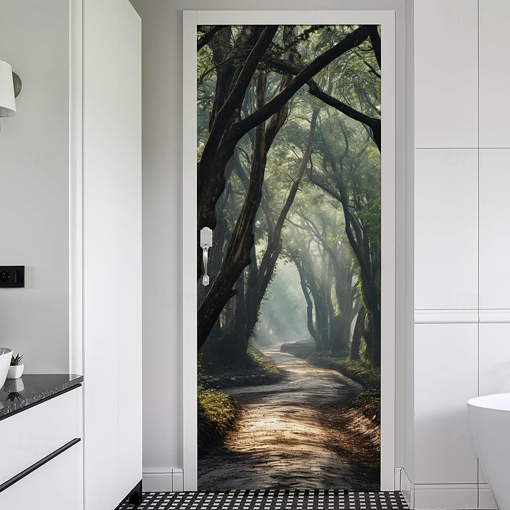 natura foresta sentiero porta striscione sentiero di luce solare attraverso parete arazzo paesaggio 3d scenario per camera da letto corridoio arredamento casa del 2026 a $17.99 –P1