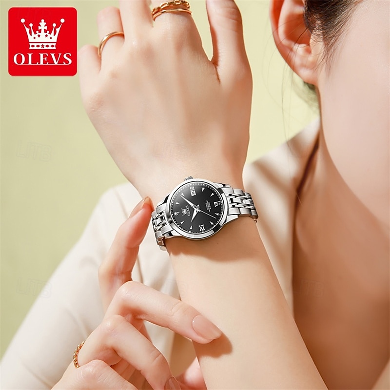 Mother's Day Gift New Olevs Brand Women'S Business Watch With Luminous Display, Calendar Function, Fully Automatic Mechanical Movement, Luxurious And Elegant, Water-Resistant Women'S Sports Watch 2026 - $88.99 –P13