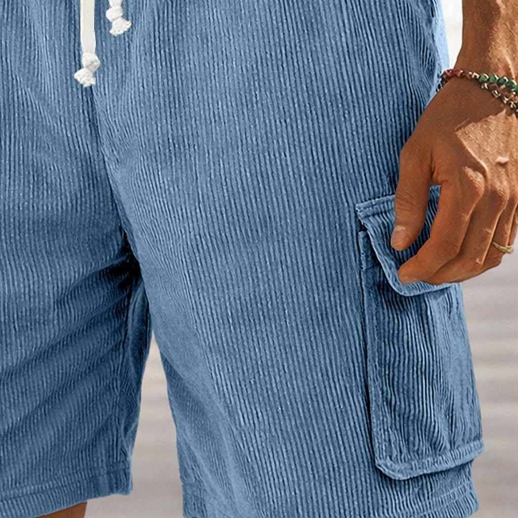 Per uomo Shorts Pantaloncini casual Pantaloncini di velluto a coste Tasca Elastico in vita Semplice Comodità Traspirante Corto All'aperto Vacanza Abbigliamento quotidiano Moda Streetwear Blu Nero del 2026 a $11.49 –P3