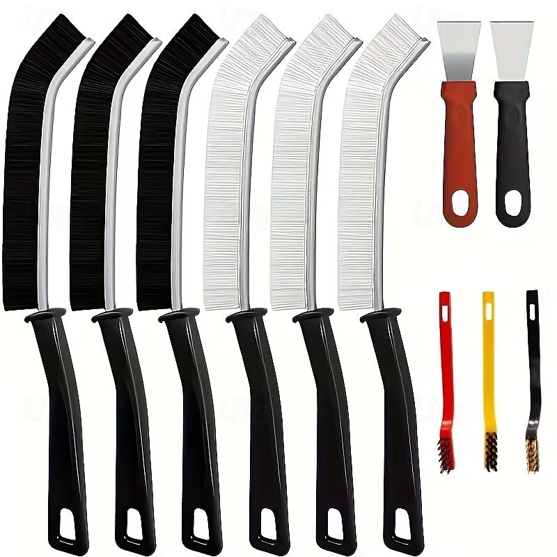 11-teiliges Multifunktions-Eckreinigungsbürsten-Set mit steifen Borsten – geeignet für Fliesen, Badezimmer, Küchen und Autofugen – wiederverwendbar, kein Stromanschluss erforderlich, robuste 2026 - $15.99 –P1