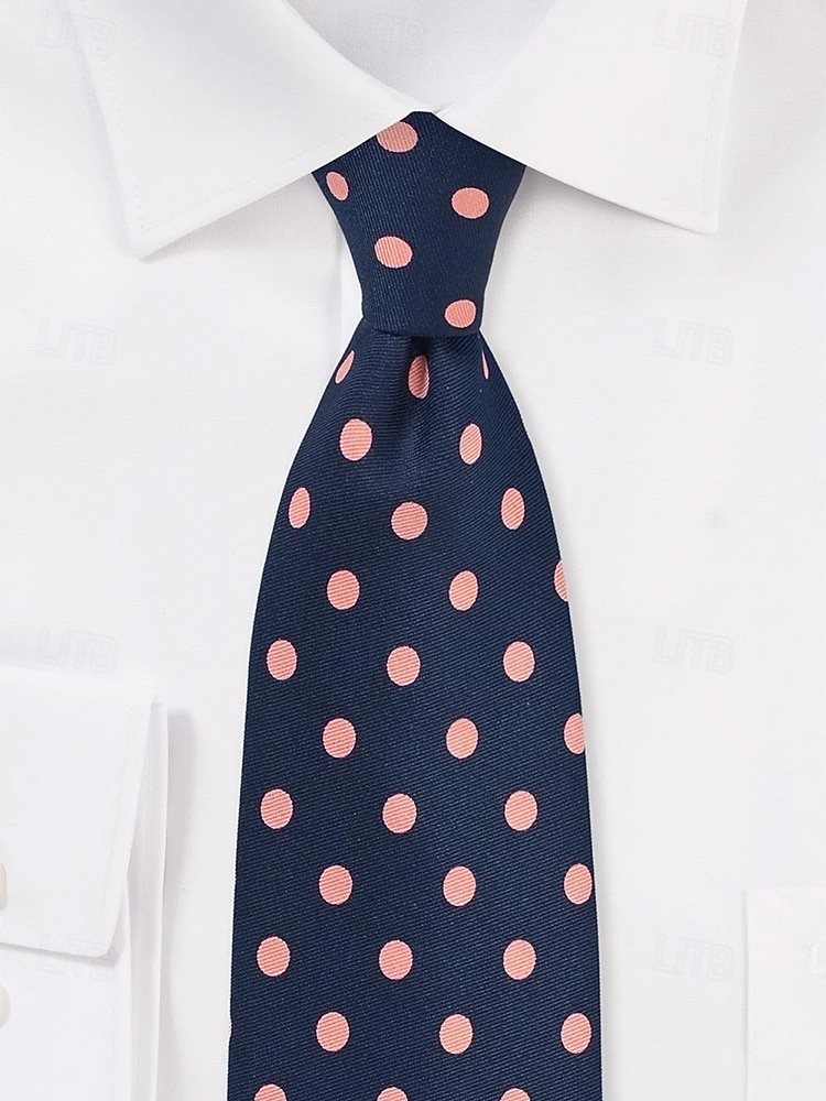 Men's Polyester Polka Dot Necktie, Multi-Color Classic Dot Pattern Tie, Elegant Slim Style for Groomsmen, Weddings, Formal Dinners, Banquets & Business Events 2026 - $11.99 –P8